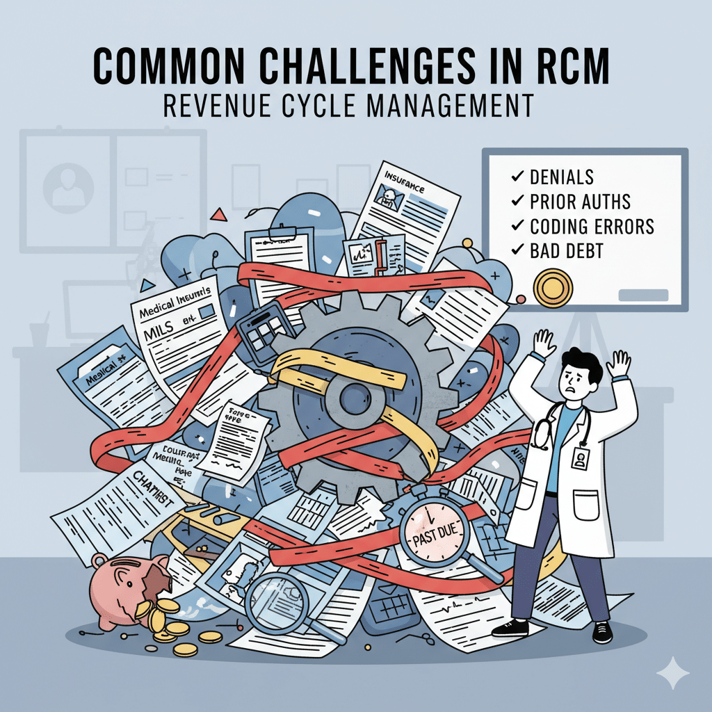 Common Challenges in RCM Revenue Cycle Management