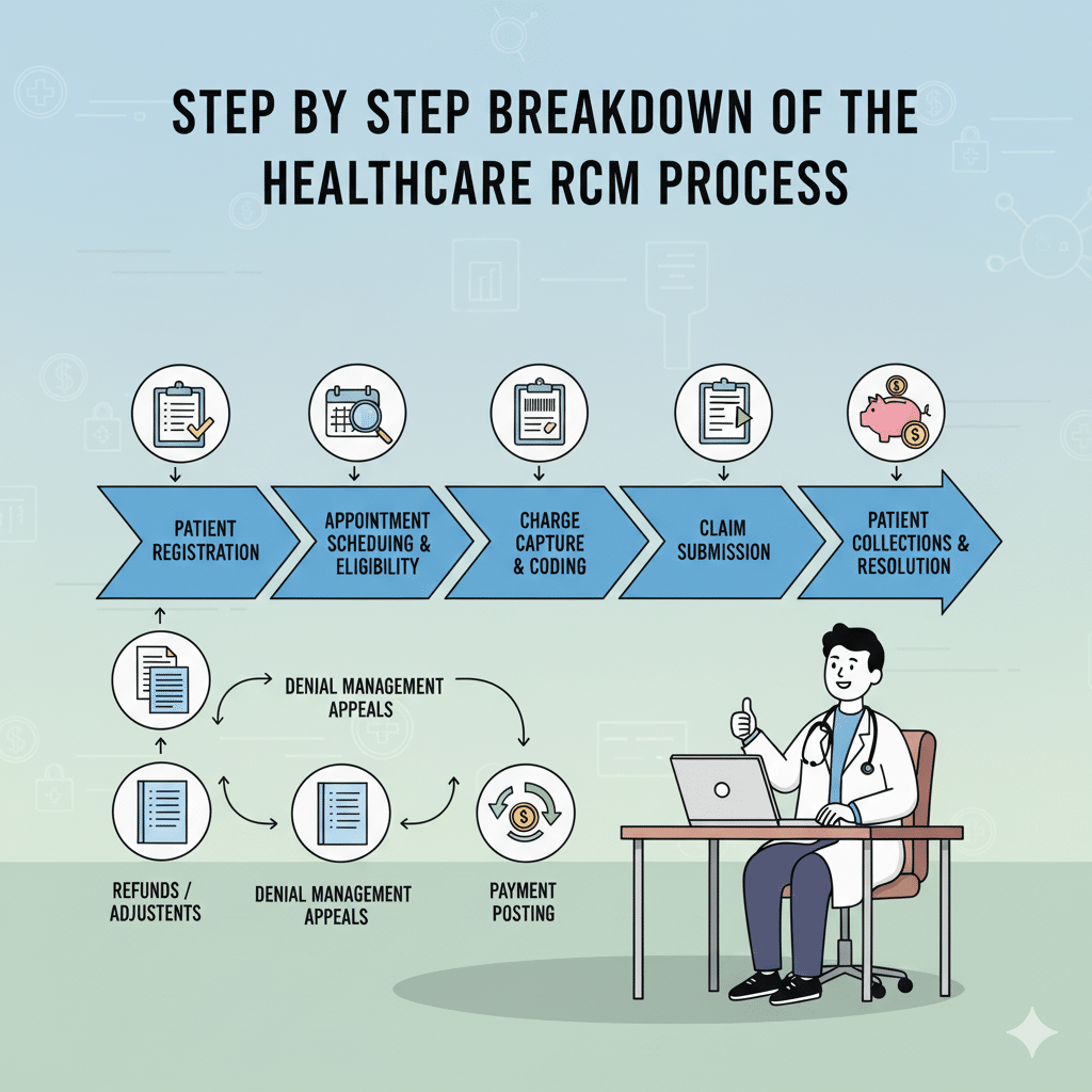 Step by Step Breakdown of the Healthcare RCM